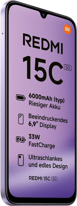 Xiaomi REDMI 15C 5G - 4 GB RAM - 128 GB - Paars — thumbnail 2