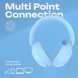 PowerLocus Orion - Koptelefoon Draadloos – Koptelefoon Bluetooth - met ENC Microfoon – 70 Uur batterijduur - Memory Foam Oorkussens - Wireless & met Aux kabel Mode – incl. Premium Case - Light Blue — thumbnail 2