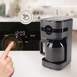 Barista-filterkoffiezetapparaat met thermoskan | Filterkoffiezetapparaat met touchscreen en timerfunctie | Koffiezetapparaat met permanentfilter en 900 W | Watertank van 1,25 liter voor 8 kopjes koffie — thumbnail 3