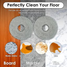 Dweilpads - Geschikt voor dreame X10 / S10 Plus / L10S Ultra - Mop Pad - 13.5*13.5cm - 8 stuks - Grijs — thumbnail 4