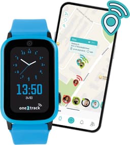 One2track Connect UP blauw | GPS horloge voor kinderen | Bekijk de locatie van je kind. Stel veilige zones in. En videobellen met de leukste smartwatch voor kinderen — thumbnail 4