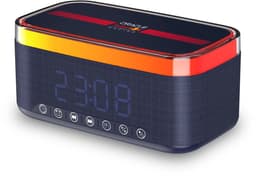 Oracle Red Bull Racing Wekkerradio - Digitale Wekker met draadloos opladen - Bluetooth Speaker - Oplaadbaar - Multi Color LED Verlichting - 30W Max Vermogen - TWS — thumbnail 1