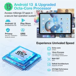 Doogee T30s Touchscreen-tablet 11 Pouces 2,4k 7,6 mm Ultradunne Android 14 16Go Ram + 256Go Rom/TF 1TB 5G WiFi Batterij 8580MAH,Blauw — thumbnail 4