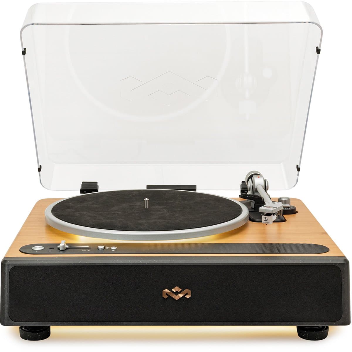 House of Marley Soul Rebel Platenspeler met Ingebouwde Speakers - Bluetooth - LED Licht - Vinyl - LP - Auto-stop - Premium - Bamboo Design - Ingebouwde Stofkap - Gemaakt van Duurzame Materialen — afbeelding 1
