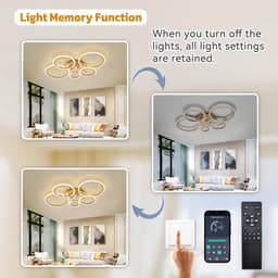 Dimbare Plafondlamp met Ventilator en Afstandsbediening - Ideaal voor Elk Seizoen — thumbnail 3