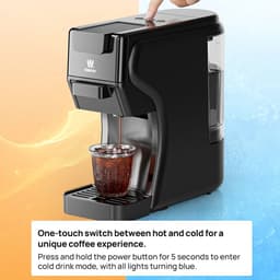 3-in-1 Koffiemachine – Espressozetapparaat – Cappuccinomachine – Latte Macchiato Maker – Capsule Koffiezetter – 19 Bar Drukpomp – Geschikt Voor Dolce Gusto, Nespresso & Gemalen Koffie – Compact Zwart Design — thumbnail 4