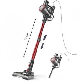 Steelstofzuiger met snoer - 6-in-1 Stofzuiger zonder zak - Krachtig -600W - 23Kpa- Rood — thumbnail 5