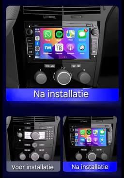 Autoradio 1/32GB met Carplay en Android auto | Geschikt voor Opel Astra H, Corsa D, Vectra C, Combo, Antara, Zafira, Meriva, Vivaro, Tigra 2001-2013 | Radio scherm met Navigatie | 2001 2002 2003 2004 2005 2006 | Piano glans Zwart hoogglans — thumbnail 3