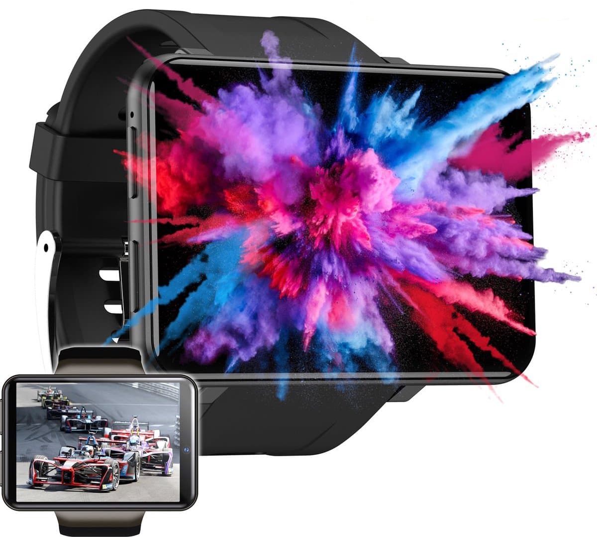 Soundlogic XL Smartwatch Android voor Dames & Heren - Smartwatches - IOS & Android - 16GB Zwart — afbeelding 1