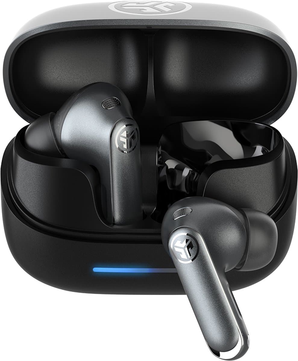 JLab Epic Pods ANC Draadloze Oordopjes - Bluetooth Oortjes - Tap en Knijpbediening - Noise Cancelling - Knowles Drivers - Equalizer Instellingen - LabSpatial - 60 Uur Batterij - Snelladen - Zwart — afbeelding 1