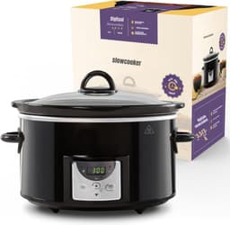 MMP® Slowcooker met timer - Slowcooker - Crockpot - Zwart - 31cm x 22cm x 30cm — thumbnail 3