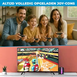 Charging Station - Geschikt voor Nintendo Switch 2 - Oplaadstation voor 4 Joy-Cons - Docking Station - Magnetisch - Inclusief USB-C Kabel - RGB Verlichting - LED-Indicator - Zwart — thumbnail 5