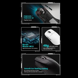 VXE R1 SE+ PAW3395 - Gaming Muis - Draadloos - 18.000 DPI - Wit — thumbnail 4