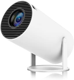 4K Mini Projector, HY300 Portable Projector, Supports 180 ° Rotation, 160 ANSI Automatic Keystone Correction, WiFi 6 ， Android 11, Android Intelligent System, Built-in Battery, Suitable for Indoor and Outdoor Camping — thumbnail 1