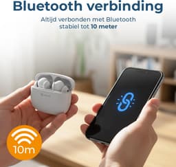 Denver Earbuds - Lichtgewicht Oordopjes - 6 uur luisteren - Bluetooth 5.3 - TWE48 - Wit — thumbnail 2