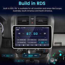 JUNSUN 1DIN autoradio 360° draaibaar scherm - Android 15 - AHD Achteruitrijcamera en DAB-adapter - Draadloos Carplay & Andriod Auto - Bluetooth - GPS-navigatiesystem, 4GB+64GB, 10 inch HD IPS touchscreen, WIFI & USB & FM, DSP, Octa-core processor — thumbnail 2