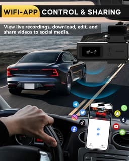 Lexium Dashcam - Daschcams - Auto - Camera - Vooruit - Achteruit - Video - Autobeveiliging - Parkeerbeveiliging - Recording - Dag en Nacht - Schadepreventie — thumbnail 4