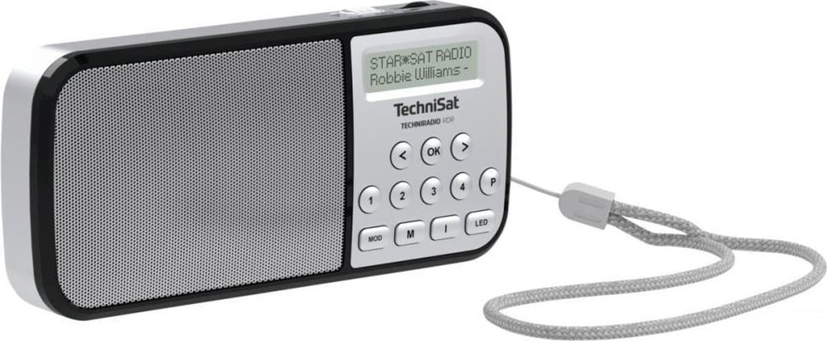 Techniradio RDR DAB+ zakradio - FM - AUX - USB - zaklamp - zilver — afbeelding 1