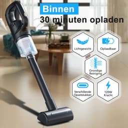 Ferodelli Kruimeldief - Handstofzuiger - Snoerloos - Draadloos - Auto Stofzuiger - Caravan - Best Verkocht - Car Vacuum Cleaner - Zwart — thumbnail 4
