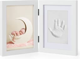 Fotolijst Met Baby Hand- En Voetafdruk In Klei - Veilig En Gemakkelijk - Gipsafdrukken Kraamcadeau — thumbnail 1
