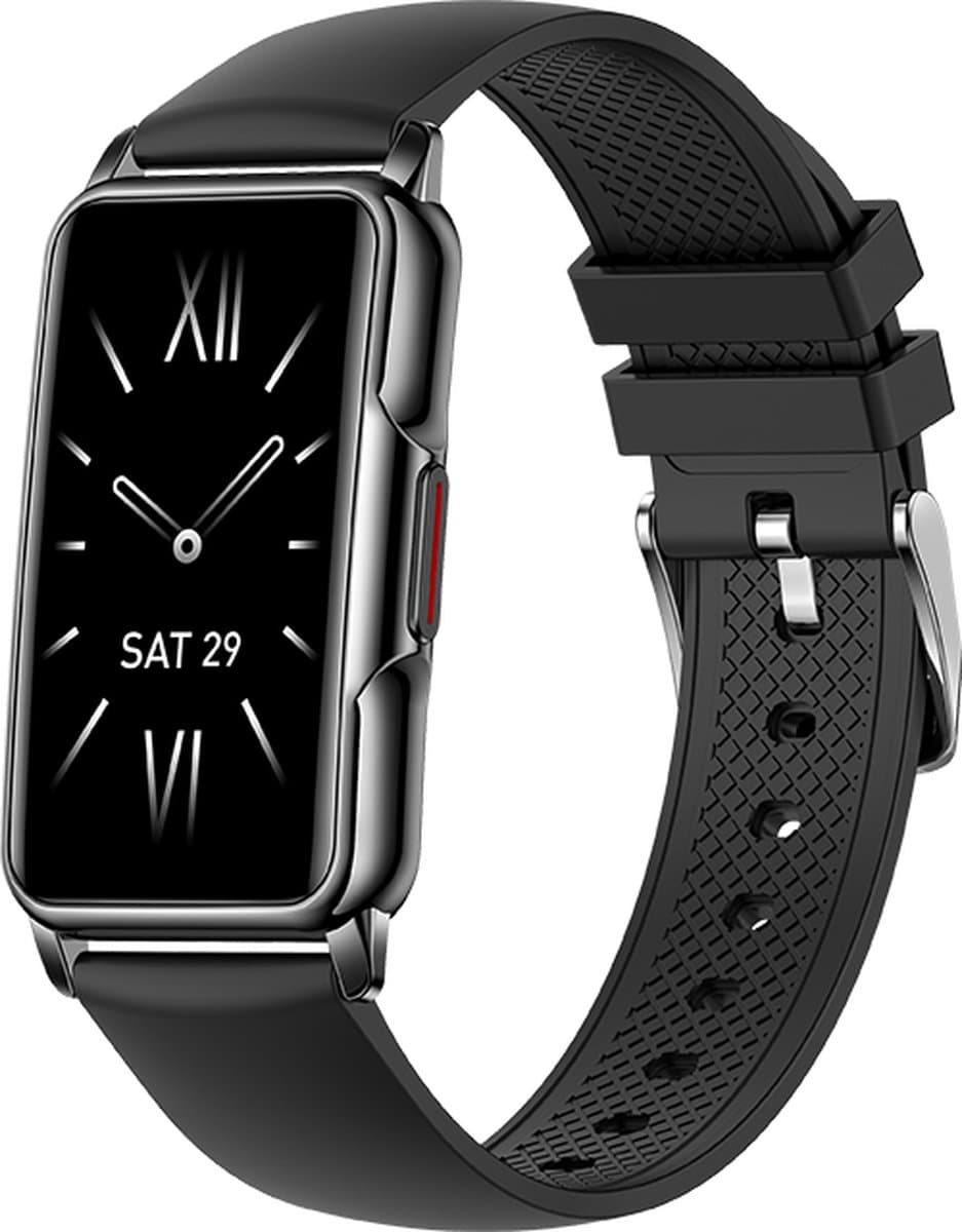 Kiraal Livery - Schitterende Activity Tracker - Stijlvol - Android & iOS - Siliconen - Zwart — afbeelding 1