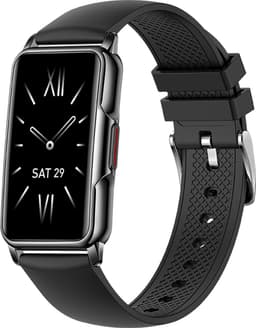 Kiraal Livery - Schitterende Activity Tracker - Stijlvol - Android & iOS - Siliconen - Zwart — thumbnail 1