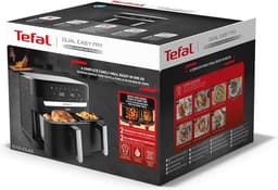 Tefal Dual Easy Fry & Grill Easy Fry Dual EY9018 XXL heteluchtfriteuse met dubbele lades zwart — thumbnail 4