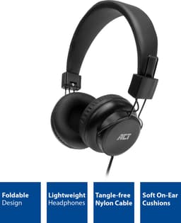 ACT AC9300 On-ear Bedrade hoofdtelefoon Zwart — thumbnail 5
