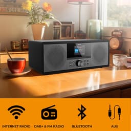 Denver Internet Radio - DAB Radio - FM Radio - CD Speler - Bluetooth - 200W - AUX/USB - MIR270 - Zwart — thumbnail 4