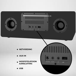 Denver Internet Radio - DAB Radio - FM Radio - CD Speler - Bluetooth - 200W - AUX/USB - MIR270 - Zwart — thumbnail 5