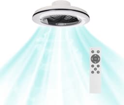 LED’s Light - Plafondventilator met Lamp - Ø 51 cm - Afstandsbediening - 3D Ventilatorlamp - 2700K - Zwart — thumbnail 3