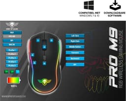 Spirit of Gamer Draadloze Muis – Muis – Gaming Muis – 4200 DPI – RGB – Batterij Voor 50 Uur – Zwart — thumbnail 2