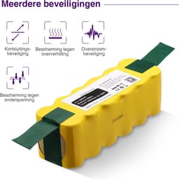 PowerExtra 14.4V 4000 mAh Batterij Geschikt voor iRobot Roomba 500, 600, 700 & 900 Series - Vervangende Accu 14.4V 4000 mAh met 4 Borstels Geschikt voor Automatische Roomba Stofzuigers — thumbnail 3