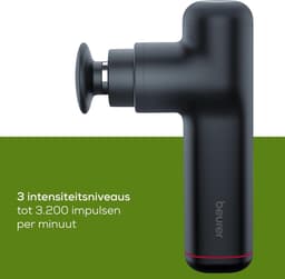 Compact massagepistool met 3 opzetstukken, zachte triggerpuntmassage voor gevoelige lichaamsgebieden — thumbnail 2