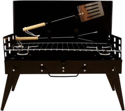 Koffer Houtskoolbarbecue - Incl. Spatel & Vleesvork — thumbnail 3