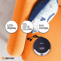 Denver Discman - Draagbare CD & MP3 speler - Anti shock - Inclusief oordopjes - DMP391 — thumbnail 4