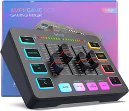 FIFINE - SC3 - Zwart - Streaming Deck - DJ Mixer - Gaming Mixer - Podcast / Stream / Gaming - XLR Aansluiting - Line-in - Voice Changer — thumbnail 3
