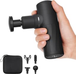 Mini massage gun - Massagepistool Mini - 3200 rpm - Draagbare Massage gun - Spieren - Mini-massagepistool met 4 massagekoppen en 4 standen - Ultra stil massagepistool voor nek, rug, arm - Spierontspanning - Geschenken - USB C — thumbnail 1
