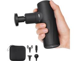 Mini massage gun - Massagepistool Mini - 3200 rpm - Draagbare Massage gun - Spieren - Mini-massagepistool met 4 massagekoppen en 4 standen - Ultra stil massagepistool voor nek, rug, arm - Spierontspanning - Geschenken - USB C