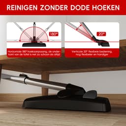 Elekiatech Steelstofzuiger - 5m Snoer - 25000Pa - 4 In 1 HEPA Filter - 1.3L Capaciteit Zwart — thumbnail 4