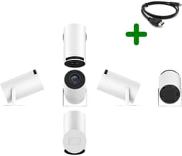 Mini Beamer WiFi 6 met 4K Ondersteuning | Android 11.0 Smart Projector | 200 ANSI Lumen | Draagbaar & 180° Rotatie | Bluetooth 5.0 | Inclusief HDMI Kabel – Thuisbioscoop & Presentaties — thumbnail 3