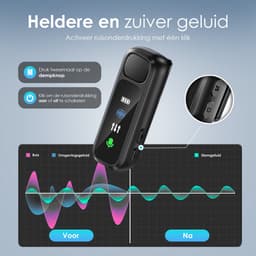 Strolox® Draadloze Microfoon - 2 Stuks - Oplaadcase - Lavalier - Windshields - Dasspeld - Lange Batterij - USB-C/Lightning - Plug & Play — thumbnail 2