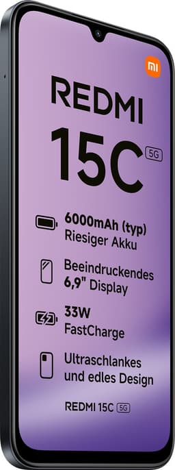 XIAOMI Redmi 15C 5G - 128 GB Zwart — thumbnail 2