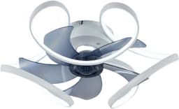 Bovista Plafondventilator - Met Verlichting - Plafond Ventilator - Met Lamp - Plafonniere Met Ventilator - Met Licht - Wit - 50cm — thumbnail 1