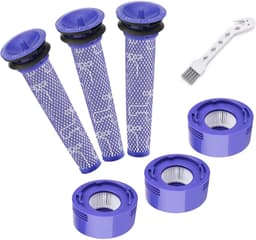 Dyson V7 en V8 Filters (3+3 Stuks, Plus.Parts® alternatief voor 965661-01 / 967478-01) — thumbnail 1