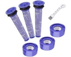 Dyson V7 en V8 Filters (3+3 Stuks, Plus.Parts® alternatief voor 965661-01 / 967478-01)