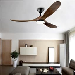 Bovista Plafondventilator - Met Verlichting - Plafond Ventilator - Met Lamp - Plafonniere Met Ventilator - Met Licht - Stijl B - 150cm — thumbnail 3