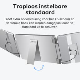 Virello® Draagbare Flip Monitor 14" Full HD - USB-C & HDMI - Inclusief Beschermhoes - Voor Laptop, MacBook, PS5, Nintendo Switch - Grijs - 2 jaar garantie — thumbnail 5