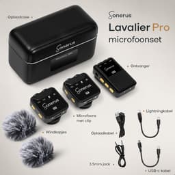 Sonerus Pro - Lavalier - Draadloze Microfoon - 2 Stuks - Geschikt voor Alle Smartphones, Camera & Laptop - Microfoons - Plug & Play - Incl. 2 Windshields — thumbnail 4