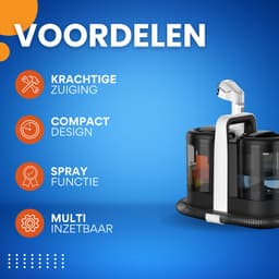 Vlekkenreiniger - Tapijtreiniger - Meubelreiniger - Reinigingsmachine - Wasstofzuiger - Voor Tapijtreiniging en Dieptereiniging - Krachtige 500W Borstelmotor - 1500ml Grote Watertank, Laag Geluidsniveau — thumbnail 3